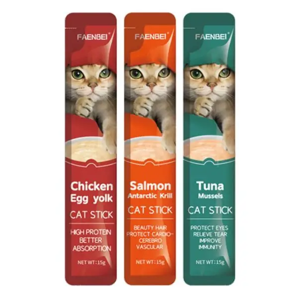 FAENBEI Cat Treat Wet Food Cat Creamy Bar 15g